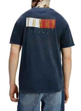 T-Shirt Tommy Jeans Vintage Flag Bleu marine Homme