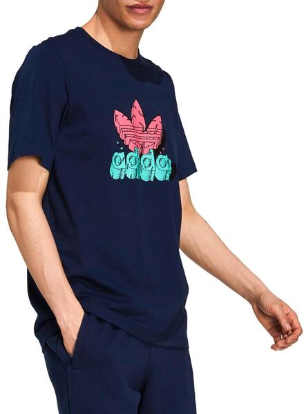 T shirt adidas original homme bleu top
