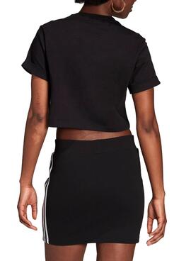 T-Shirt Adidas Essentials Cropped Noire Femme