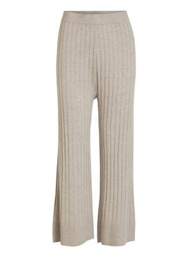 Pantalon Culotte Vila Viribbia Beige pour Femme
