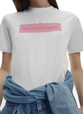 T-Shirt Calvin Klein Jeans Héros Blanc pour Femme