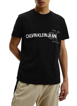 T-Shirt Calvin Klein Instit Noire pour Homme