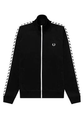 Veste Fred Perry Taped Piste Noire pour Homme