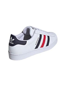 Baskets Adidas Superstar Blanc Bandas Homme