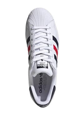 Baskets Adidas Superstar Blanc Bandas Homme