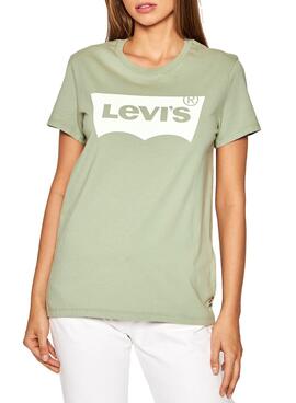T-Shirt Levis Batwing Vert Femme