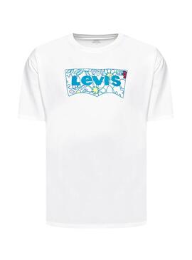 T-Shirt Levis Flower Blanc pour Homme