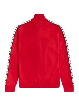Veste Fred Perry Taped Track Rouge pour Homme