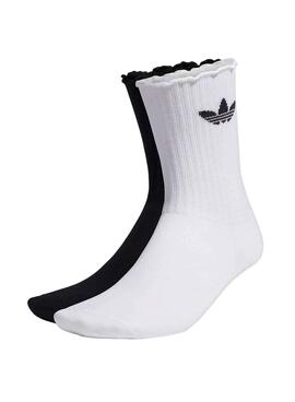 Chaussettes Adidas Ruffle Noire et Blanc pour Femme