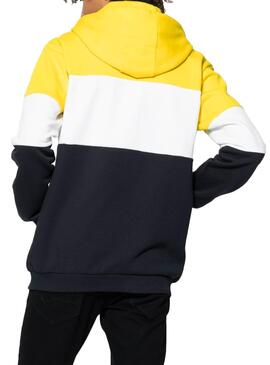 Sweat Fila Nuit Blocked Hoodie Homme Jaune