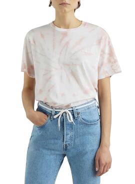 T-Shirt Levis Tie Dye Rosa et Blanc