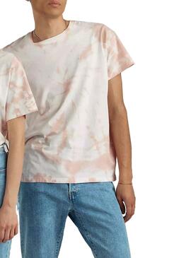 T-Shirt Levis Tie Dye Rosa et Blanc