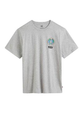T-Shirt Levis Peace Gris pour Homme