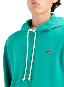 Sweat Levis Hoodie Vert pour Homme