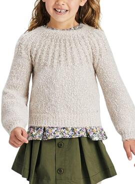 Pull Mayoral Beige Lurex pour Fille