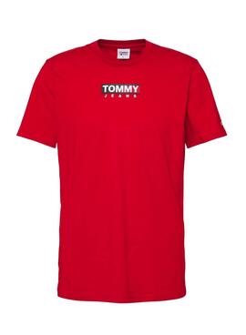 T-Shirt Tommy Jeans Entry Print Rouge pour Homme