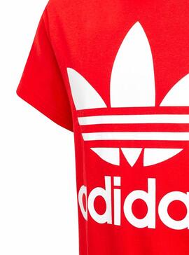 T-Shirt Adidas Trefoil Rouge pour Garçon et Fille
