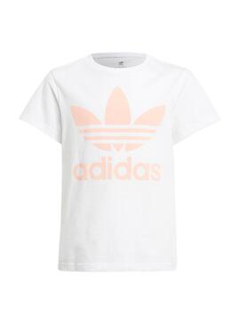 T-Shirt Adidas Trefoil Blanc pour Fille et Garçon