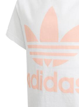T-Shirt Adidas Trefoil Blanc pour Fille et Garçon