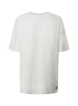 T-Shirt Pepe Jeans Berti Blanc pour Femme