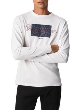 T-Shirt Pepe Jeans Richard Blanc pour Homme