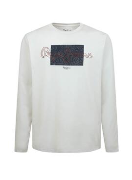 T-Shirt Pepe Jeans Richard Blanc pour Homme