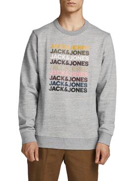 Sweat Jack Jones Blalandon Gris pour Homme