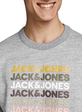 Sweat Jack Jones Blalandon Gris pour Homme