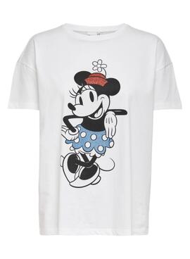 T-Shirt Only Disney Minnie Mouse Blanc Femme