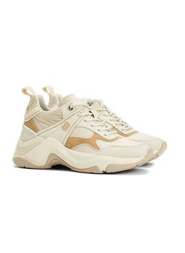 Baskets Tommy Hilfiger Wedge Beige pour Femme