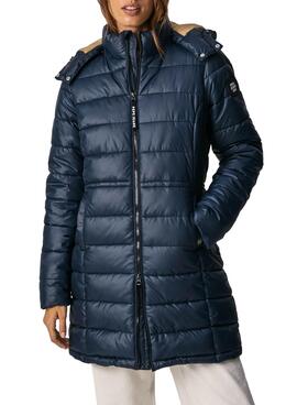 Parka Pepe Jeans Eileen Bleu marine pour Femme