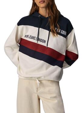 Sweat Pepe Jeans Lluna Color Block pour Femme