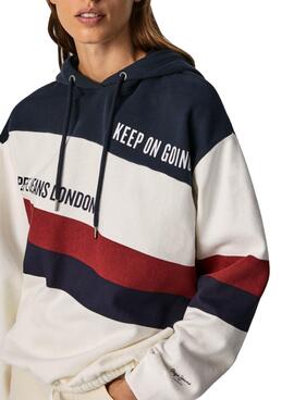 Sweat Pepe Jeans Lluna Color Block pour Femme