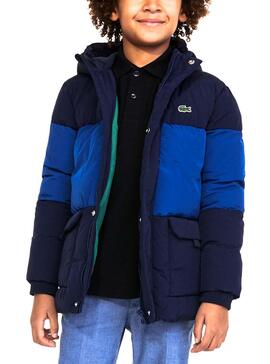 Veste Lacoste Padded Bicolor Bleu pour Garcon