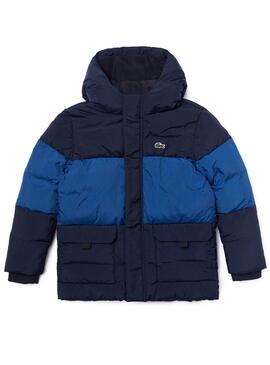 Veste Lacoste Padded Bicolor Bleu pour Garçon
