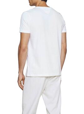T-Shirt Tommy Hilfiger Lines Blanc pour Homme