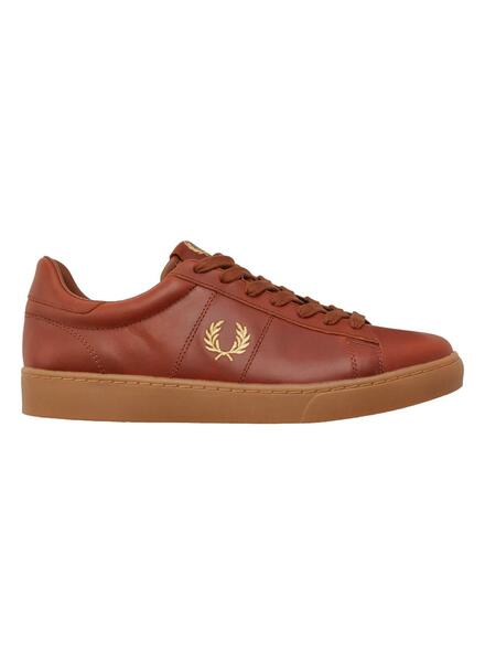 Fred Perry Spencer Cuir Hommes Sneaker Chaussures B5248-325 Marron 