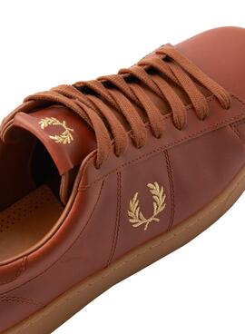 Baskets Fred Perry Spencer Marron pour Homme