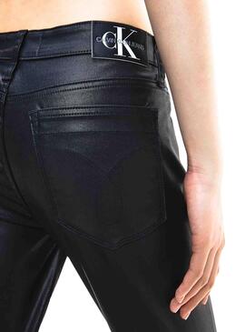 Pantalon Calvin Klein Jeans Waxed Noire