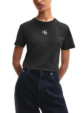 T-Shirt Calvin Klein Jeans Micro Jumpsuitgram Noire