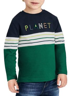 T-Shirt Name It Planet Vert pour Garçon