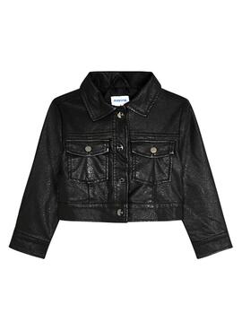 Veste Mayoral Simili cuir Noire pour Fille