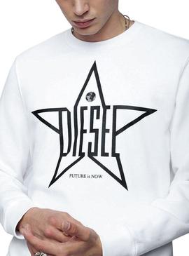 Sweat Diesel S-GIR-YA Homme Blanc