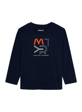 T-Shirt Mayoral Réclamation Bleu Marine pour Garçon