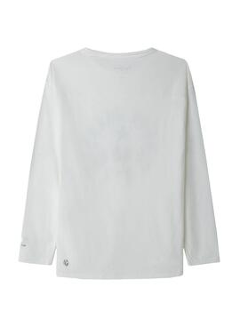 T-Shirt Pepe Jeans Susi Blanc pour Fille