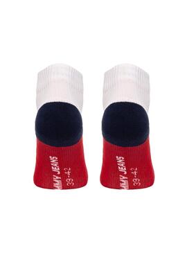 Pack Chaussettes Tommy Jeans Flag Unisexe Blanc
