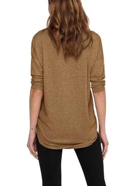 Pull Only Elcos Marron pour Femme