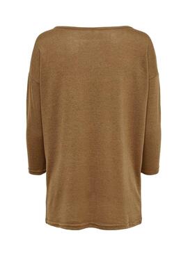 Pull Only Elcos Marron pour Femme