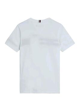 T-Shirt Tommy Hilfiger Flag Rib Blanc pour Garçon