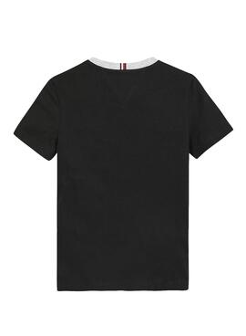 T-Shirt Tommy Hilfiger Essential Color Block Noire